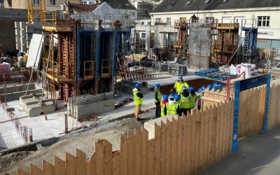 Visite étudiante sur le site ACTI’CENTRE, future maison médicale à Saint-Nazaire.