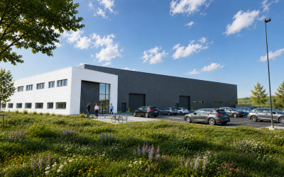 Nouveau bâtiment industriel pour Hervé Thermique – Chouteau Atlantique à Donges (44)